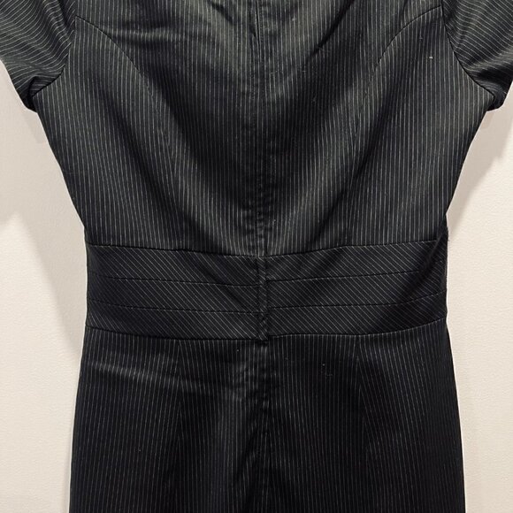 H&M Pinstripe Bodycon Pencil Dress | Business Casual | Knee Length | Mad Men - Picture 5 of 7